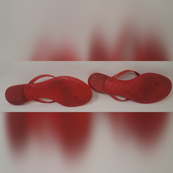 Valentino Garavani Women's Red Rose Jelly Flat Thong Sandals Italy 8 US / 38 EU - Picture 10 of 10